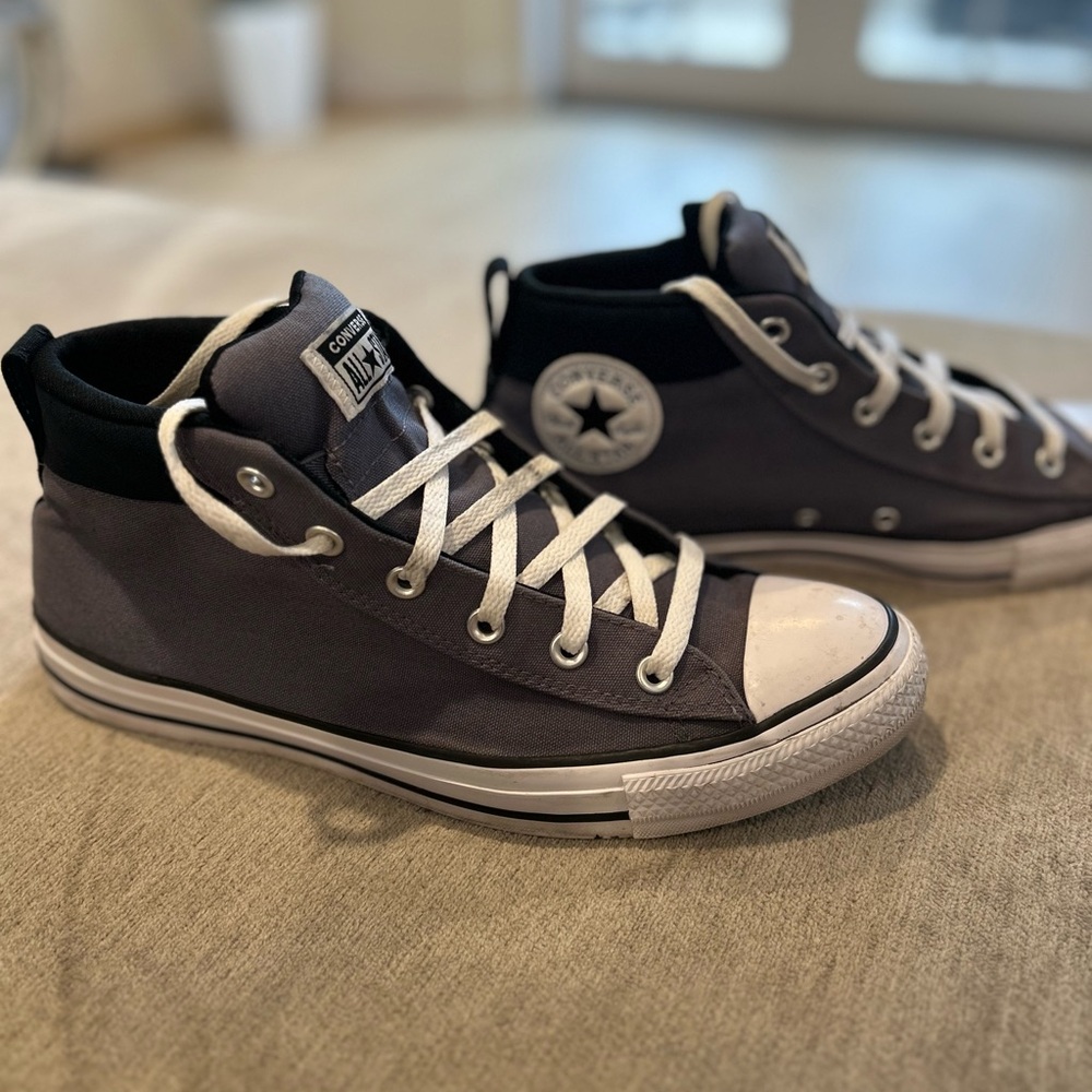 Converse Chuck Taylor Allstar High-Top Sneakers in Black and Gray